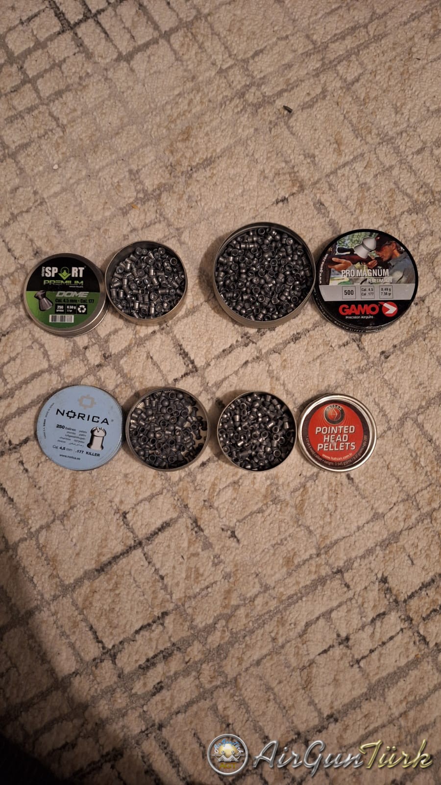 Satılık 4,5 mm 4 kutu pellet