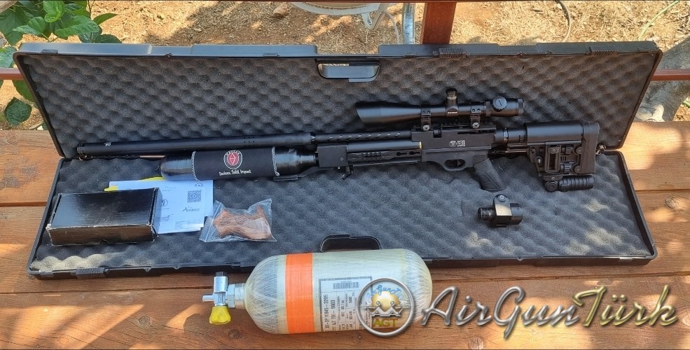 Hatsan sniper long + barska gx2 4 16 50 + 5 lt 300 bar karbon