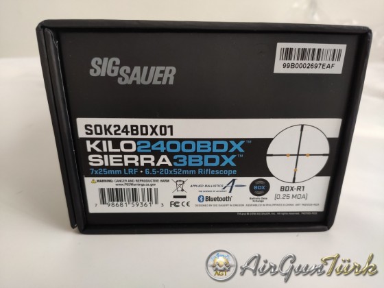 Sig Sauer BDX COMBO KIT KILO2400 SIERRA3 - 6.5-20x52mm
