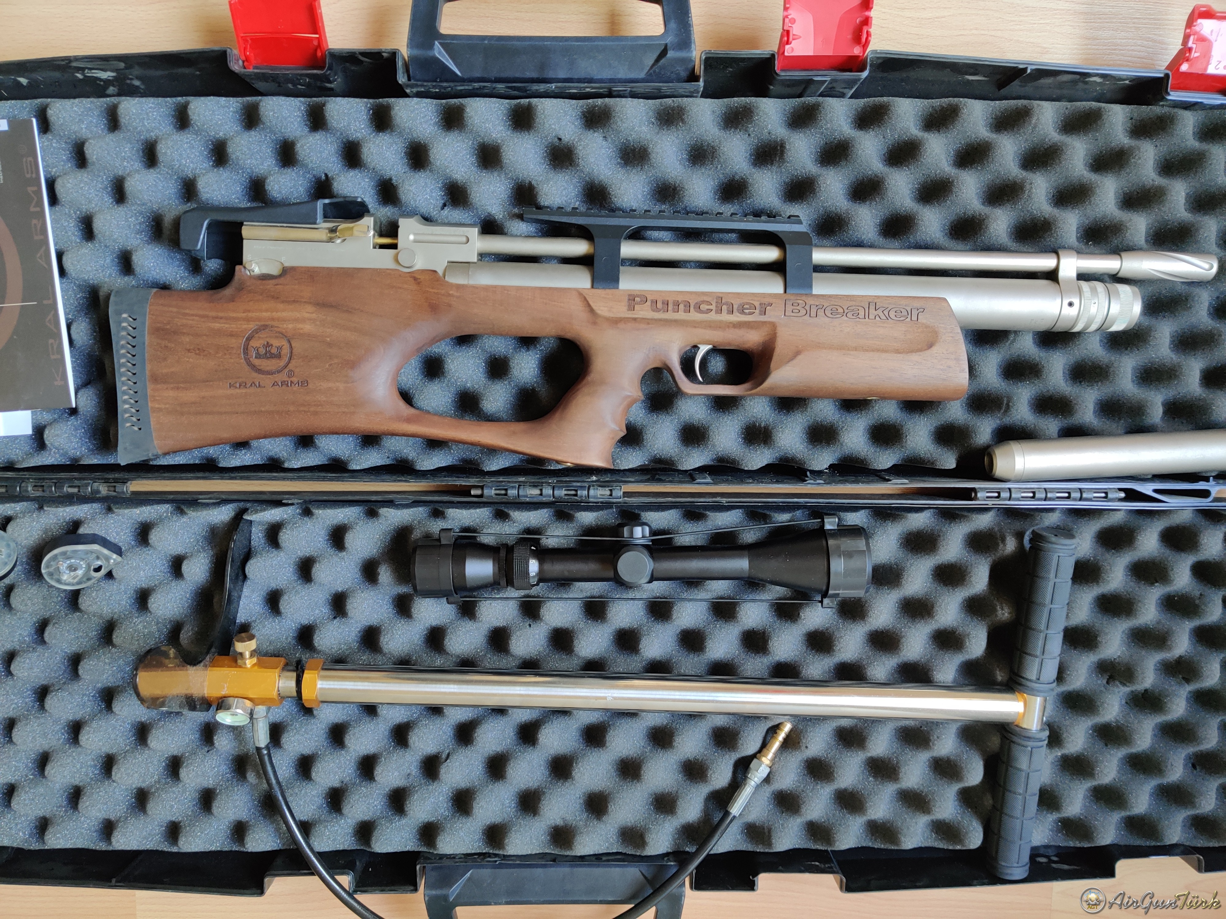 Kral Puncher Breaker Marine 5.5mm Dürbün ve PCP Pompa ile komple satılık