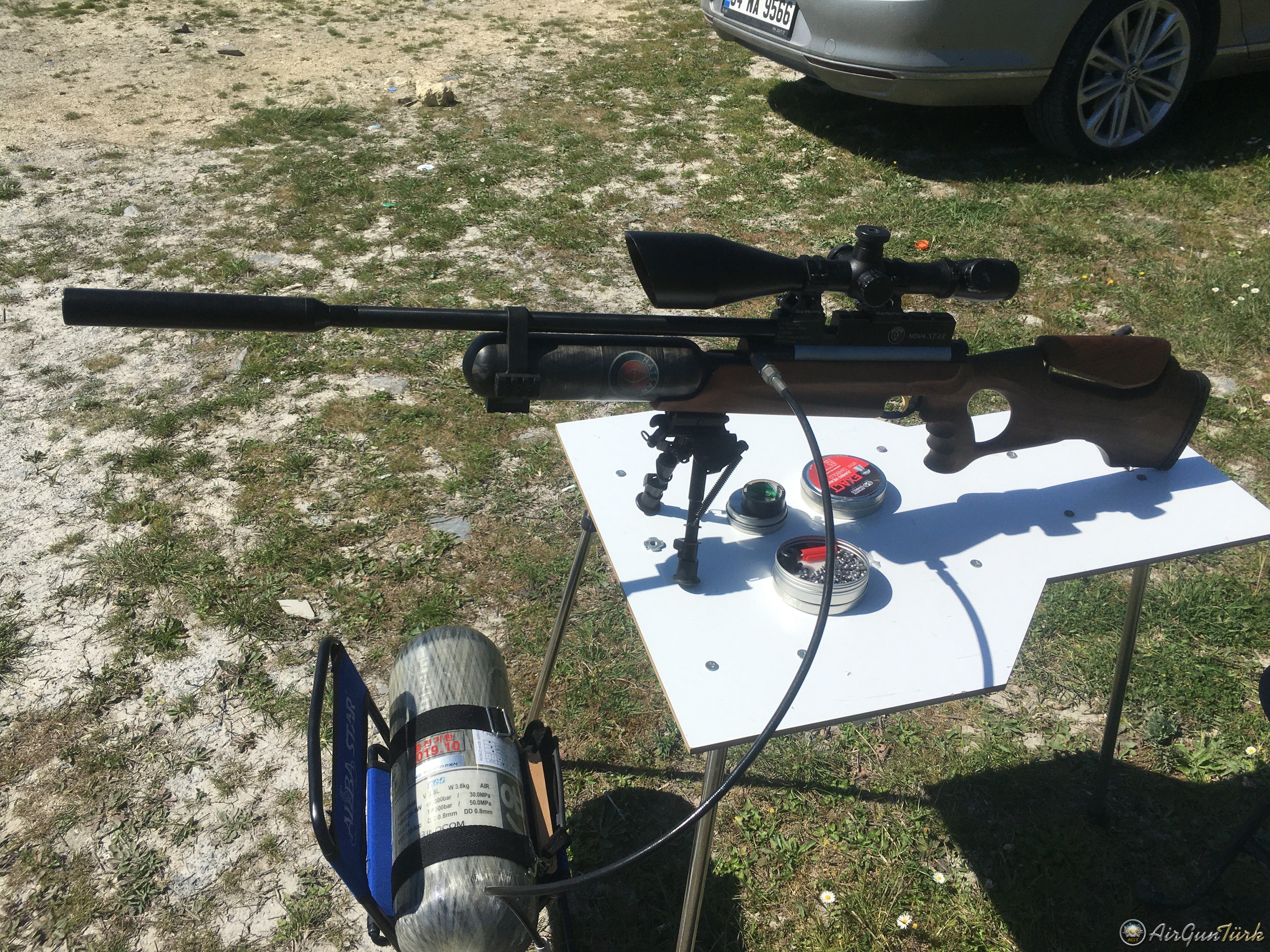 Hatsan NovaStar 5.5 LW + Gamo PT 85 Havalı tabanca + 330 Bar 6.8 Lt. Karbonfiber Tüp