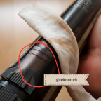 Picatinny üstündeki kızıl paslı alan